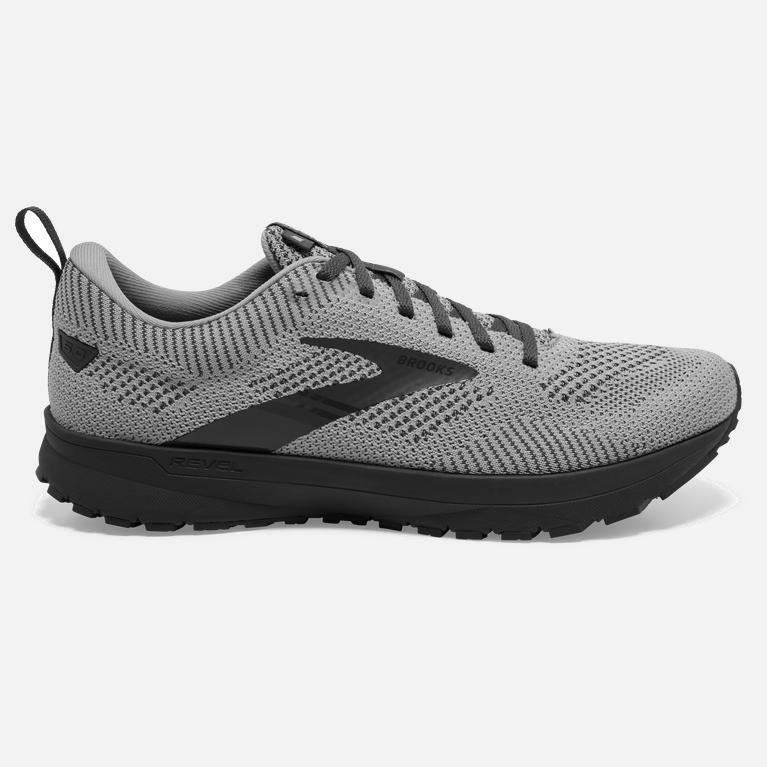 Brooks Revel 5 Mens Performance Road Running Shoes - Grey/Ebony/Alloy/Metallic - Philippines (024518